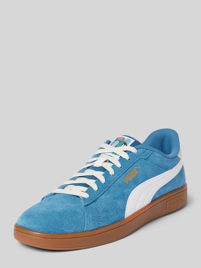 Peek & Cloppenburg PumaLedersneaker mit Label-Details Modell 'Smash 3.0' in hellblau