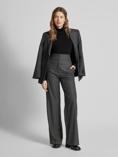 Peek & Cloppenburg QSLongsleeve mit geripptem Rundhalsausschnitt Modell 'Rolli' in black