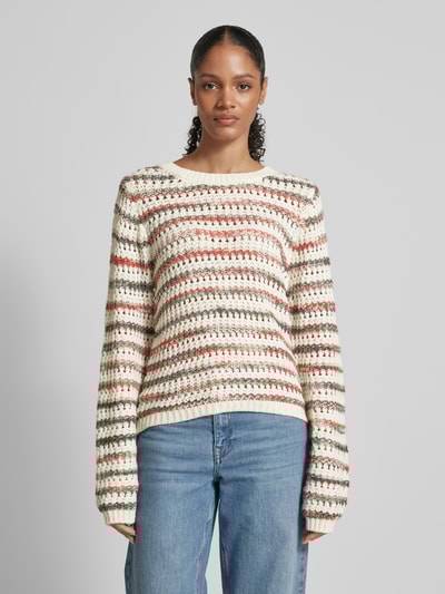 Peek & Cloppenburg QSStrickpullover Mit Gerippten Abschlüssen In Weiss