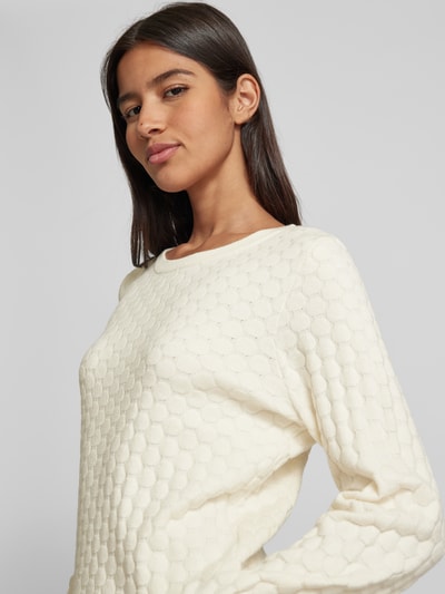 Peek & Cloppenburg QSStrickpullover Mit Strukturmuster In Weiss