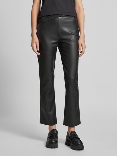 Peek & Cloppenburg Raffaello RossiRegular Fit Hose In Lederoptik Im Verkürztem Schnitt Modell 'MACY' In Black