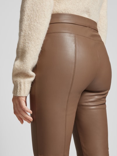 Peek & Cloppenburg Raffaello RossiSkinny Fit Hose In Leder-Optik In Hellbraun