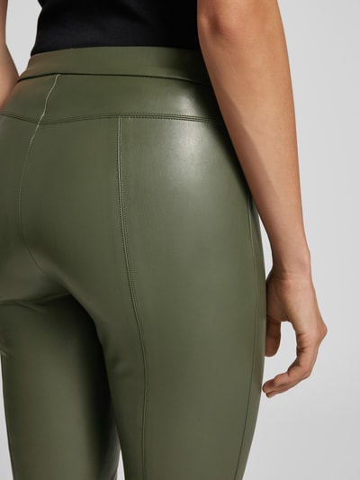 Peek & Cloppenburg Raffaello RossiSkinny Fit Hose In Leder-Optik In Oliv