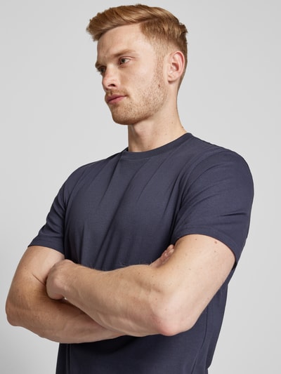 Peek & Cloppenburg RAGMANT-Shirt Mit Geripptem Rundhalsausschnitt In Marine