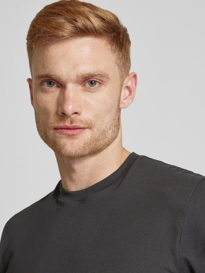 Peek & Cloppenburg RAGMANT-Shirt Mit Geripptem Rundhalsausschnitt In Black