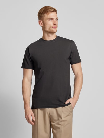 Peek & Cloppenburg RAGMANT-Shirt Mit Geripptem Rundhalsausschnitt In Black