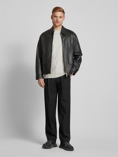 Peek & Cloppenburg RAGMANT-Shirt mit geripptem Rundhalsausschnitt in hellgrau