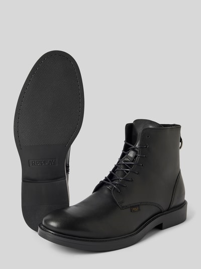 Peek & Cloppenburg ReplayBoots Aus Leder Mit Reißverschluss Modell 'MILES' In Black