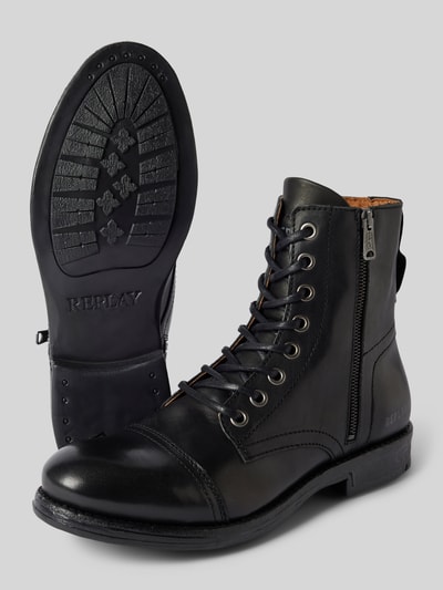 Peek & Cloppenburg ReplayBoots Aus Leder Mit Reißverschluss Modell 'PHIM' In Black