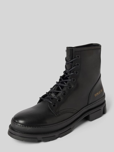 Peek & Cloppenburg ReplayBoots aus Leder mit Schnürung Modell 'VEGA LEA' in black