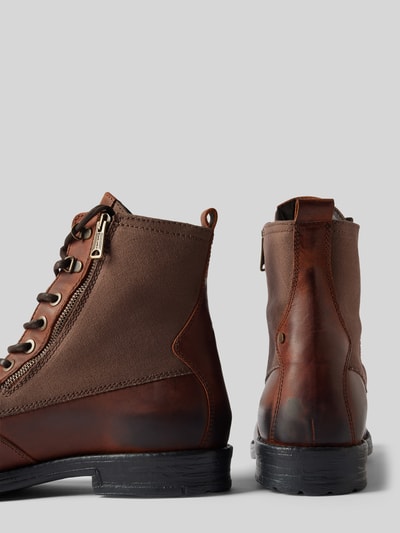 Peek & Cloppenburg ReplayBoots Mit Reißverschluss Modell 'PACK BIKER' In Cognac