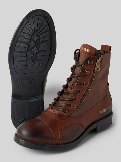 Peek & Cloppenburg ReplayBoots Mit Reißverschluss Modell 'PACK BIKER' In Cognac