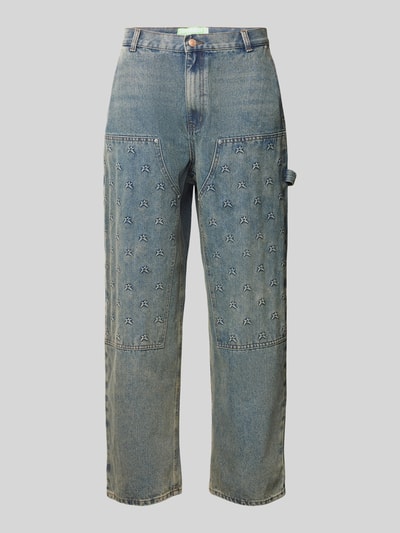 Peek & Cloppenburg REVIEWBaggy Fit Jeans Mit Motiv-Stitching In Blau