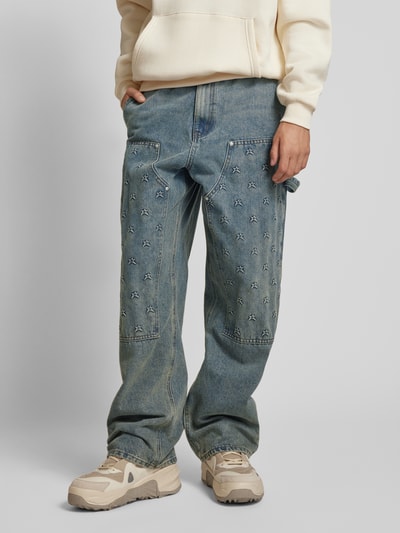 Peek & Cloppenburg REVIEWBaggy Fit Jeans Mit Motiv-Stitching In Blau