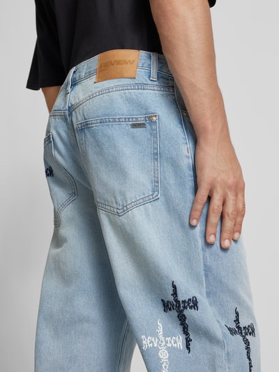 Peek & Cloppenburg REVIEWBaggy Jeans Mit Kreuz-Stickerei In Blau
