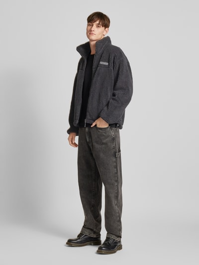 Peek & Cloppenburg REVIEWFleecejacke mit Label-Detail in black