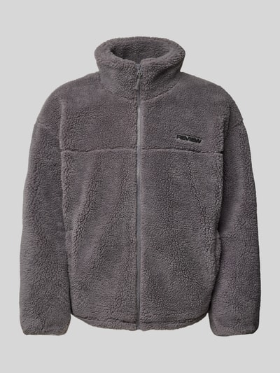 Peek & Cloppenburg REVIEWFleecejacke Mit Label-Detail In Dunkelgrau