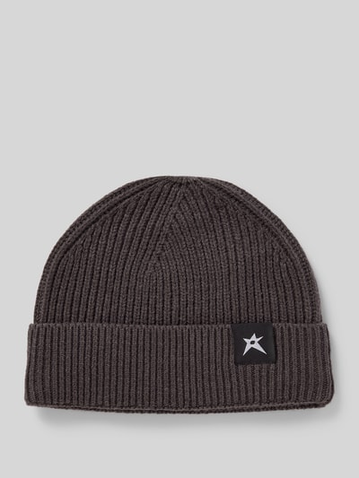 Peek & Cloppenburg REVIEWMütze mit Label-Patch in anthrazit melange