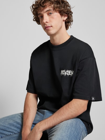 Peek & Cloppenburg REVIEWOversized T-Shirt Mit Label-Pri In Black