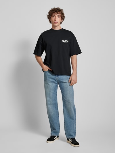 Peek & Cloppenburg REVIEWOversized T-Shirt Mit Label-Pri In Black