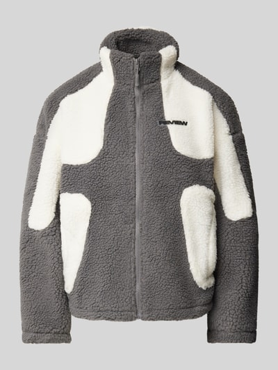 Peek & Cloppenburg ReviewSherpa Jacket mit Label-Patch in graphit