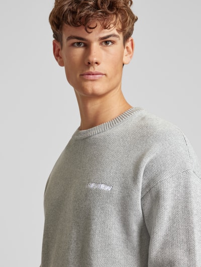 Peek & Cloppenburg REVIEWStrickpullover Mit Gerippten Abschlüssen In Hellgrau Melange