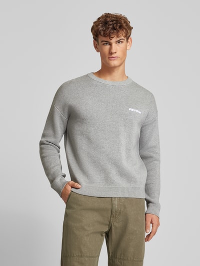 Peek & Cloppenburg REVIEWStrickpullover Mit Gerippten Abschlüssen In Hellgrau Melange