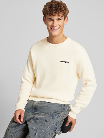 Peek & Cloppenburg REVIEWStrickpullover Mit Gerippten Abschlüssen In Ecru