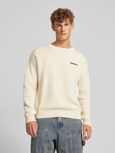 Peek & Cloppenburg REVIEWStrickpullover Mit Gerippten Abschlüssen In Ecru