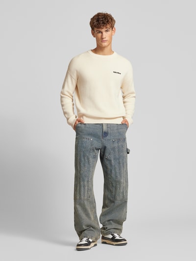 Peek & Cloppenburg REVIEWStrickpullover mit gerippten Abschlüssen in ecru