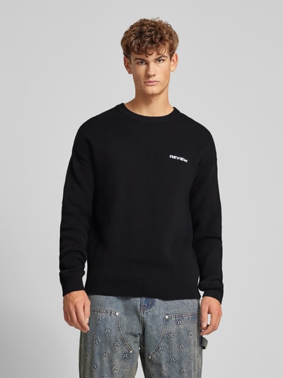 Peek & Cloppenburg REVIEWStrickpullover Mit Gerippten Abschlüssen In Black