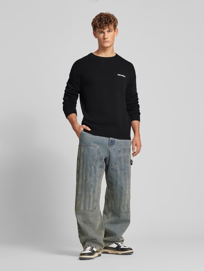 Peek & Cloppenburg REVIEWStrickpullover mit gerippten Abschlüssen in black