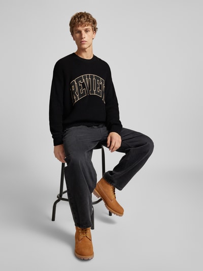 Peek & Cloppenburg REVIEWStrickpullover Mit Label-Stitching In Black