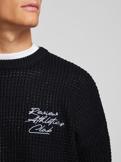 Peek & Cloppenburg REVIEWStrickpullover Mit Label-Stitching In Black