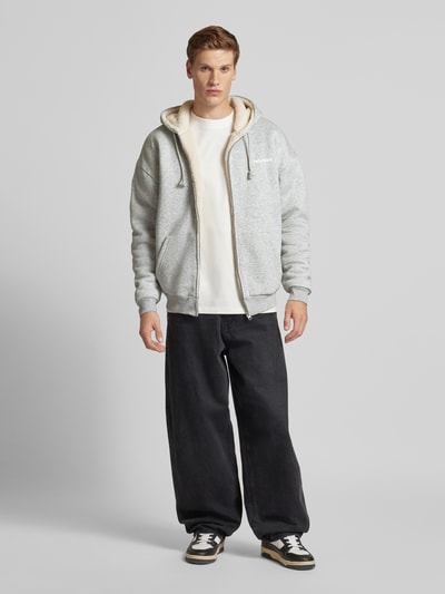 Peek & Cloppenburg REVIEWSweatjacke mit Kapuze in hellgrau melange