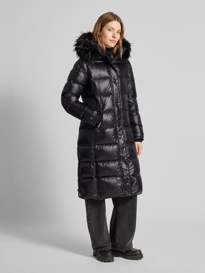 Peek & Cloppenburg ROCK'N BLUEDaunenmantel Mit Kunstfellbesatz Modell 'Farrow' In Black