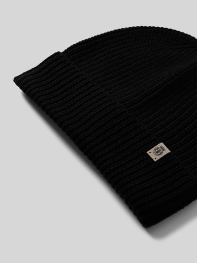 Peek & Cloppenburg RoecklBeanie Mit Label-Detail Modell 'Pure Merino' In Black