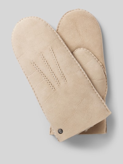 Peek & Cloppenburg RoecklFäustlinge mit Label-Applikation Modell 'OSLO' in beige