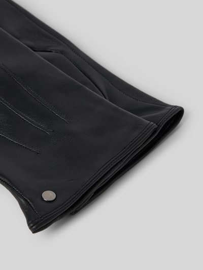 Peek & Cloppenburg RoecklHandschuhe Aus Leder Mit Ziernähten In Black