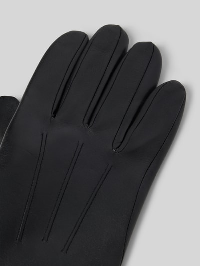 Peek & Cloppenburg RoecklHandschuhe Aus Leder Mit Ziernähten In Black