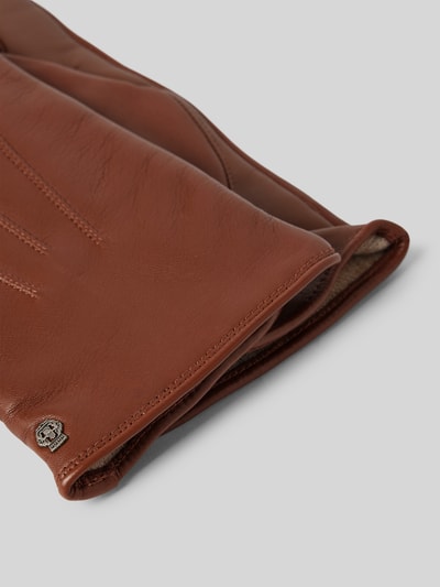 Peek & Cloppenburg RoecklHandschuhe Aus Leder Mit Ziernähten Modell 'Coburg' In Cognac