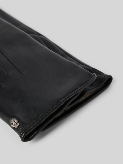 Peek & Cloppenburg RoecklHandschuhe Aus Leder Mit Ziernähten Modell 'Coburg' In Black