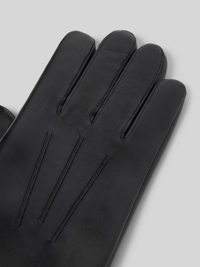 Peek & Cloppenburg RoecklHandschuhe Aus Leder Mit Ziernähten Modell 'Coburg' In Black
