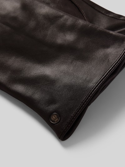 Peek & Cloppenburg RoecklHandschuhe Mit Label-Detail Modell 'Boston' In Dunkelbraun