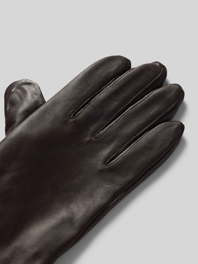 Peek & Cloppenburg RoecklHandschuhe Mit Label-Detail Modell 'Boston' In Dunkelbraun