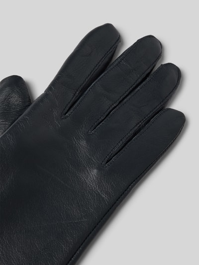 Peek & Cloppenburg RoecklLederhandschuhe Mit Label-Applikation In Dunkelblau