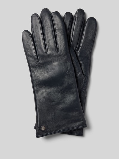 Peek & Cloppenburg RoecklLederhandschuhe mit Label-Applikation in dunkelblau