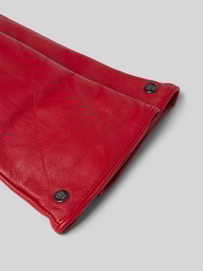 Peek & Cloppenburg RoecklLederhandschuhe Mit Label-Applikation In Rot