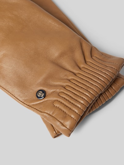 Peek & Cloppenburg RoecklLederhandschuhe Mit Label-Applikation Modell 'ARIZONA TOUCH' In Stein