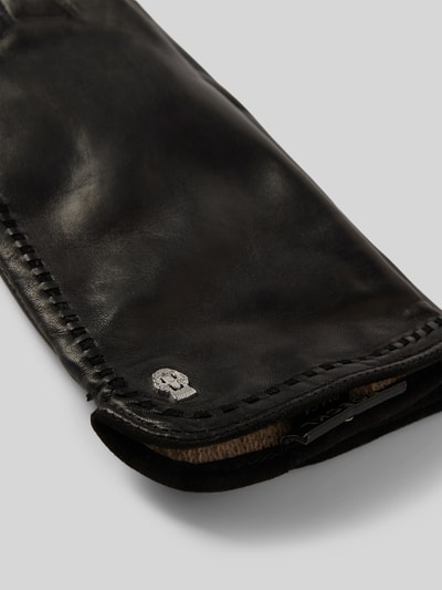 Peek & Cloppenburg RoecklLederhandschuhe Mit Label-Applikation Modell 'JEKATERINBURG' In Black